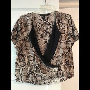Snake skin silk top